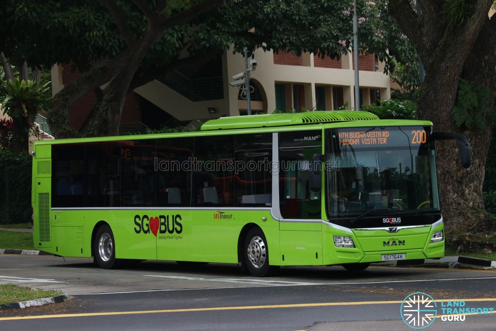 Bus 200 - SBS Transit MAN Lion's City A22 Euro 6 (SG1764K)