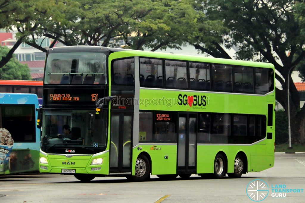 Service 151 - SBS Transit MAN Lion's City DD A95 (SG5853K)