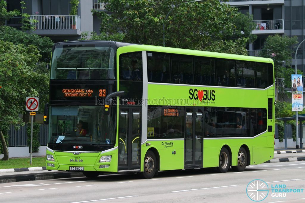 Bus 83 - Go-Ahead MAN Lion's City DD A95 (SG5910D)