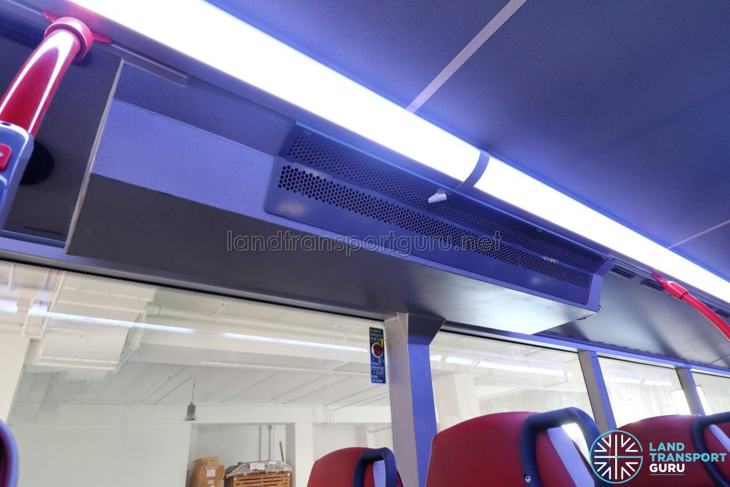 ADL E500 3-Door Concept Bus - Upper deck condenser and piping (concealed inside window pillar)