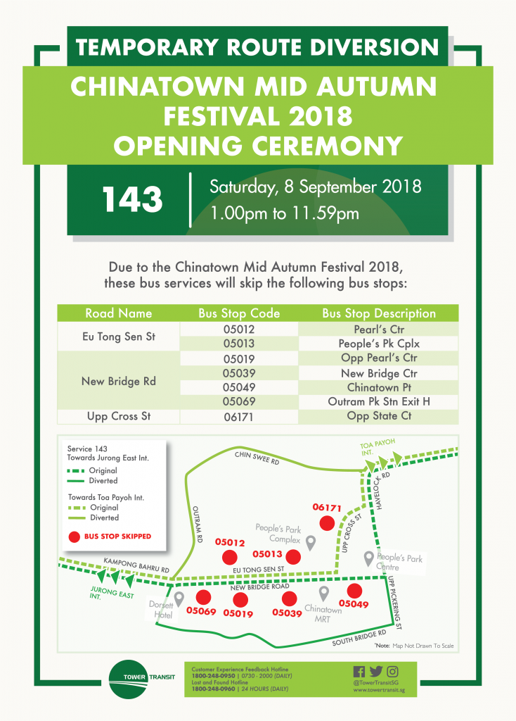 Tower Transit Poster for Chinatown Mid-Autumn Festival 2018 - Opening Ceremony