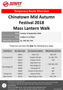 SMRT Buses Poster for Chinatown Mid-Autumn Festival 2018 - Mass Lantern Walk