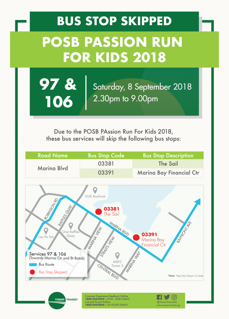 Tower Transit Poster for POSB PAssion Run For Kids 2018
