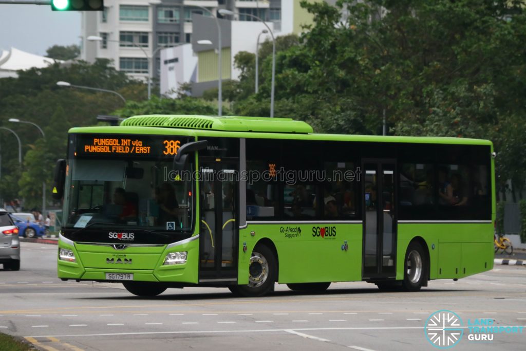 Bus 386: Go-Ahead MAN Lion's City A22 (SG1797R)