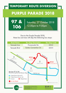 Tower Transit Poster for Purple Parade 2018