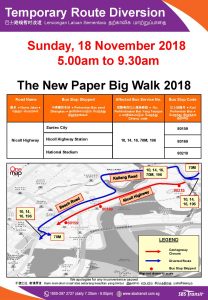 SBS Transit Poster for The New Paper Big Walk 2018