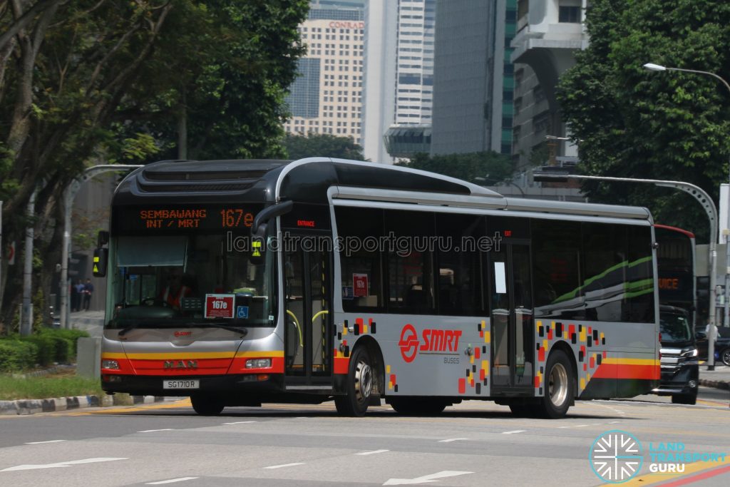 Express Bus 167e - SMRT MAN A22 (SG1710R)