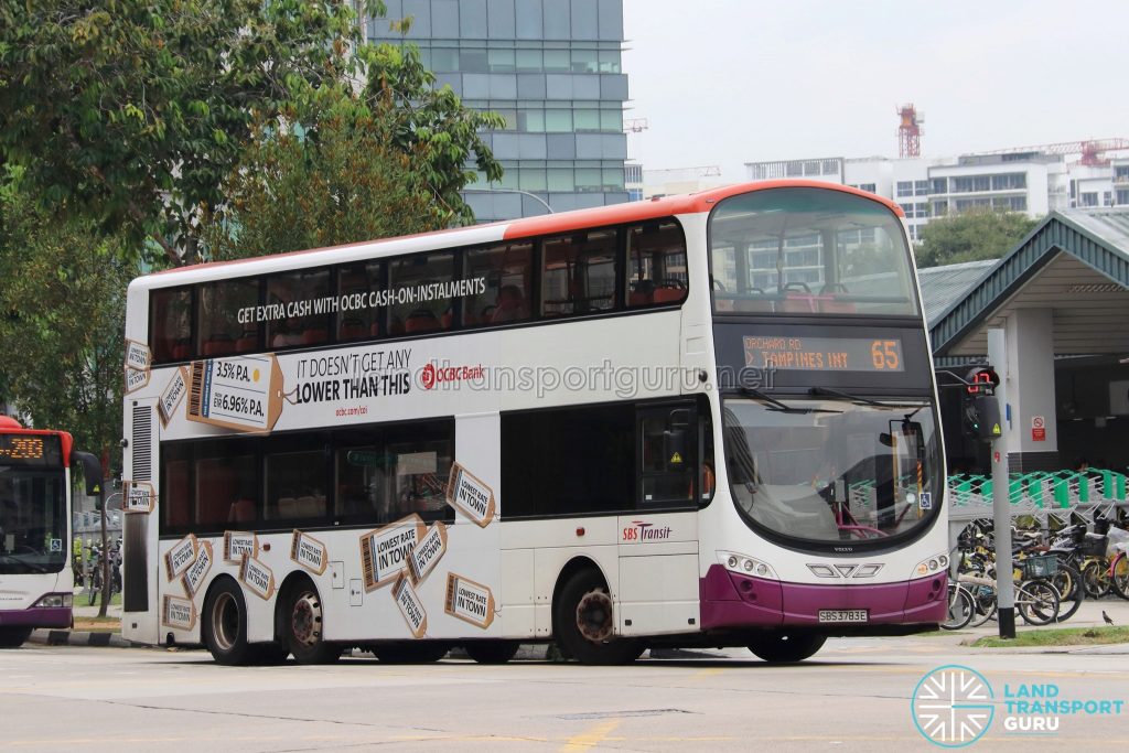 Bus 65 - SBS Transit Volvo B9TL Wright (SBS3783E)