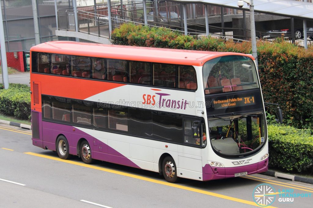 On-Demand Public Bus (Joo Koon) JK-1 - SBS Transit Volvo B9TL Wright (SBS3853L)