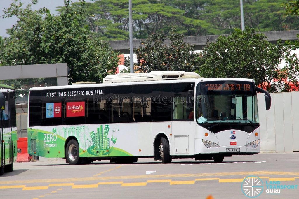 Bus 119 - Go-Ahead BYD K9 (SG4001J)