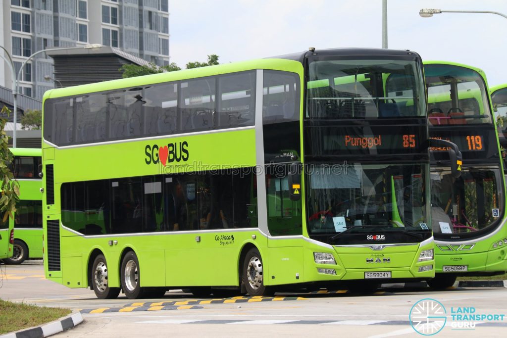 Bus Service 85: Go-Ahead MAN Lion's City DD A95 (SG5904Y)