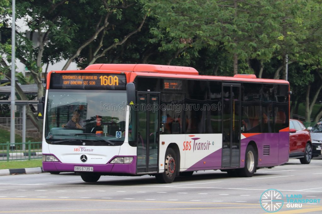 Bus 160A - SBS Transit Mercedes-Benz Citaro (SBS6735A)