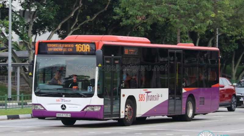 Bus 160A - SBS Transit Mercedes-Benz Citaro (SBS6735A)