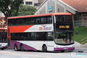 Bus 222 - SBS Transit Volvo B9TL CDGE (SBS7358Z)