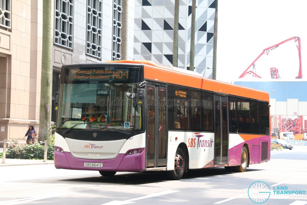 On-Demand Public Bus (Marina-Downtown) MD-1 - SBS Transit Scania K230UB Euro V (SBS8641Z)