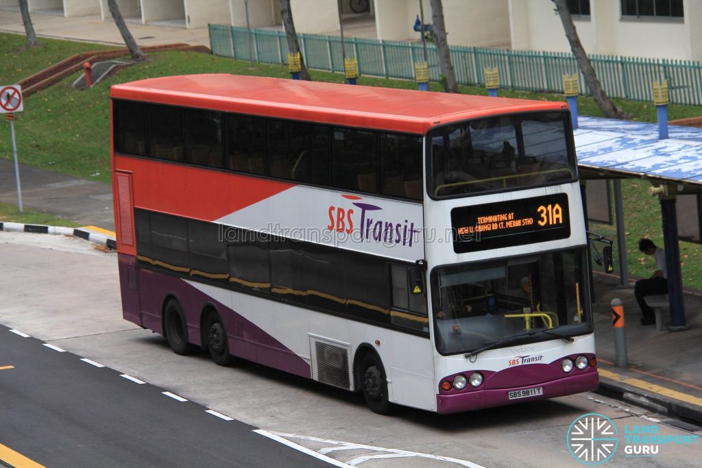 Bus 31A - SBS Transit Volvo B10TL (SBS9811T)