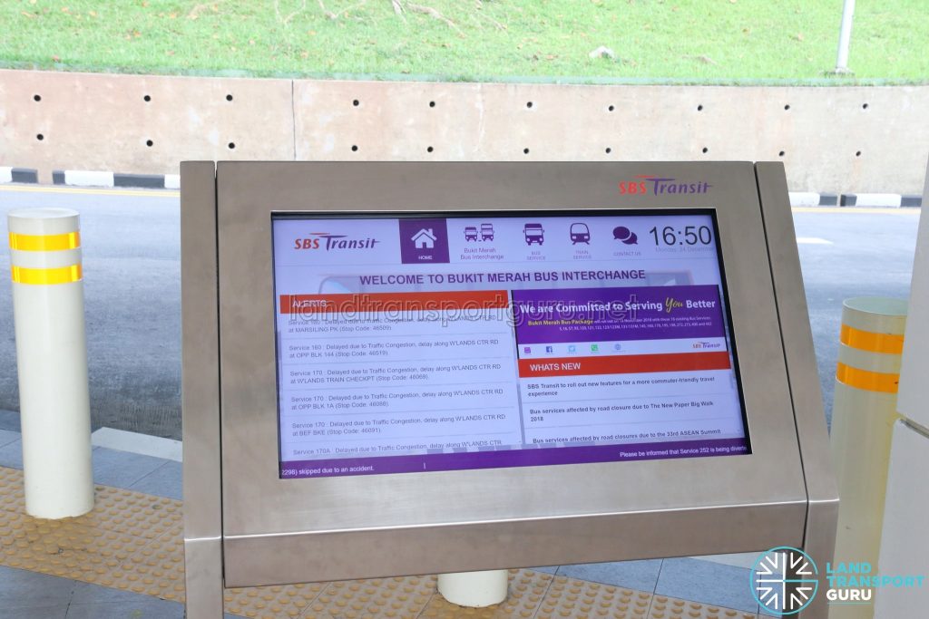 SBS Transit Interactive Panel - Bukit Merah Bus Interchange