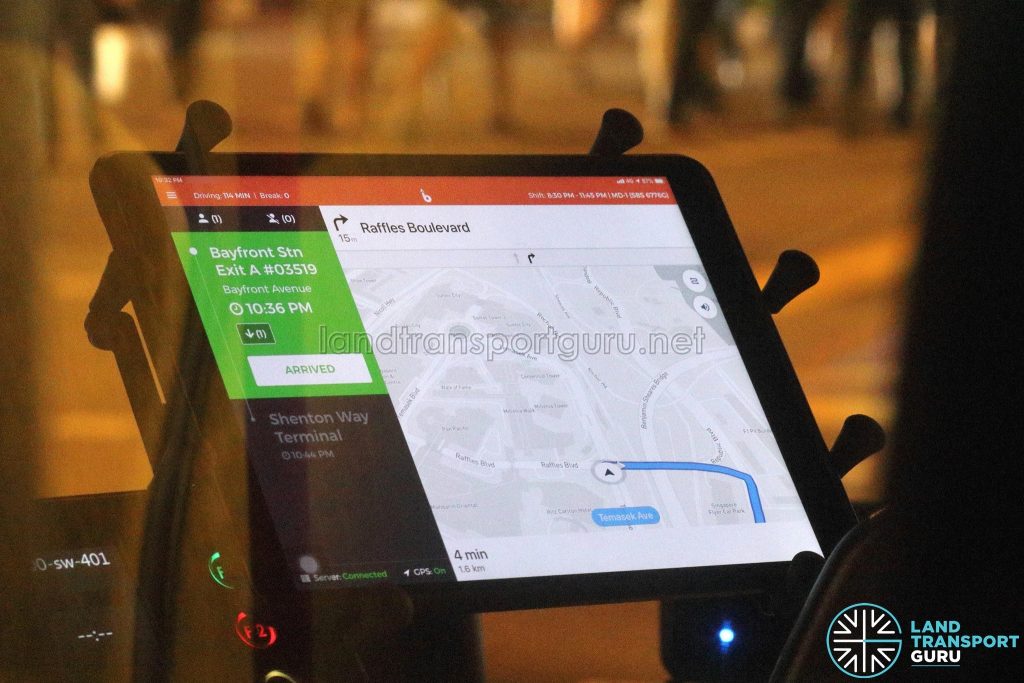 Tablet with BusNow Driver Application