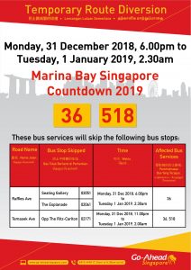 Go-Ahead Singapore Diversion Poster for Marina Bay Singapore Countdown 2019