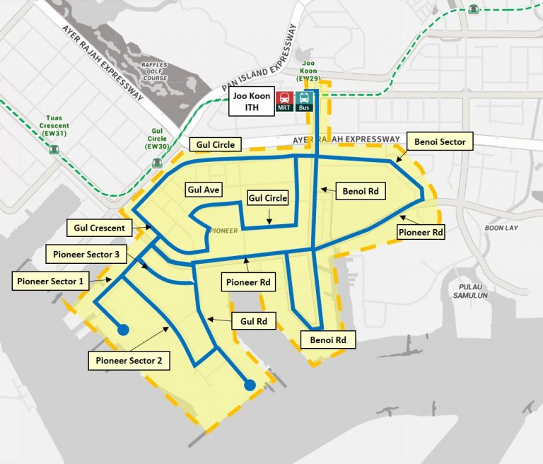 On Demand Public Bus – Service Area for Joo Koon – LTA Map | Land ...