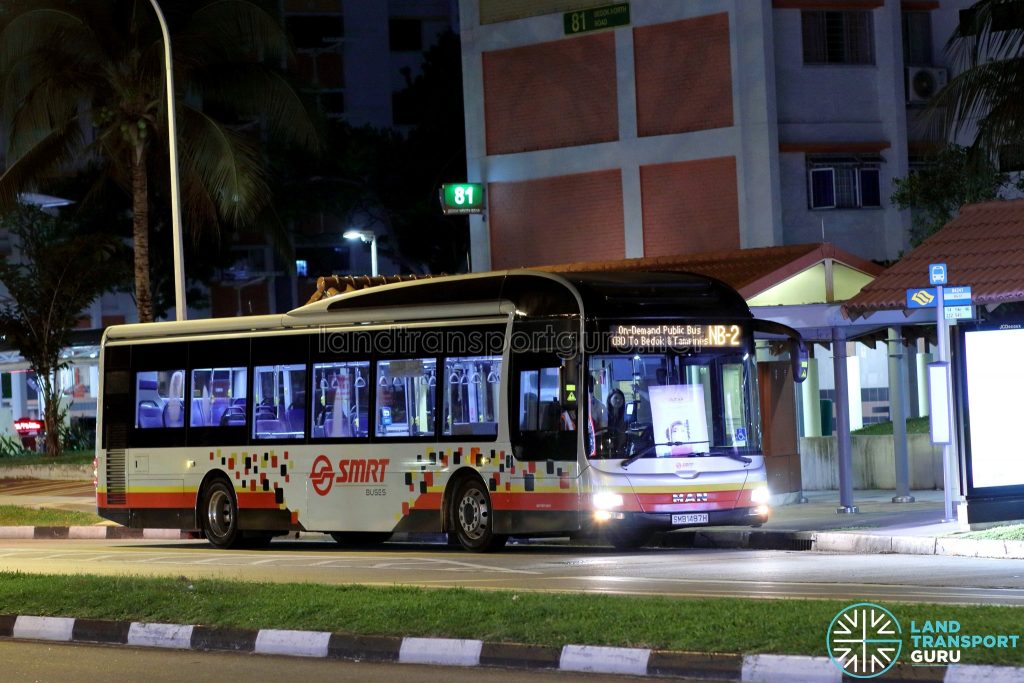 On-Demand Public Bus (Night Bus) NB-2 – SMRT MAN A22 (SMB1487H)