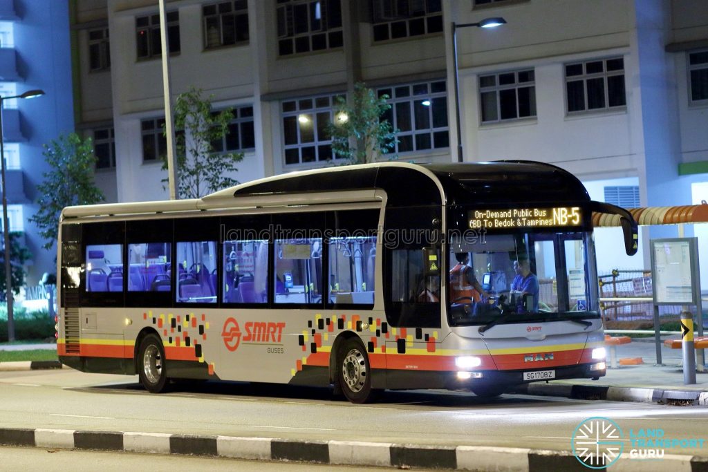 On-Demand Public Bus (Night Bus) NB-5 – SMRT MAN A22 (SG1708Z)