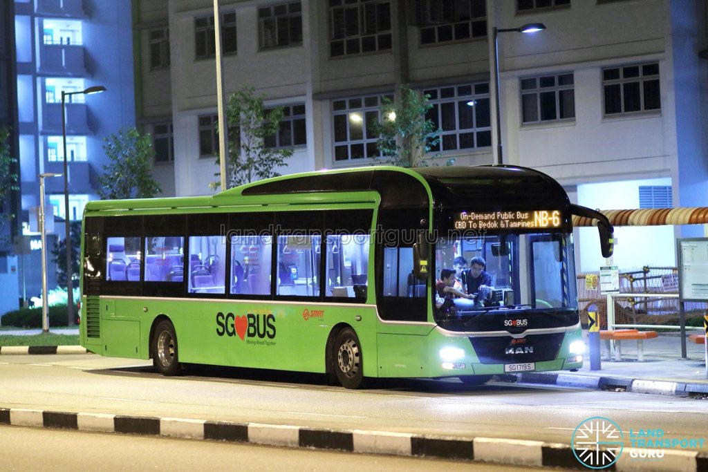 On-Demand Public Bus (Night Bus) NB-6 – SMRT MAN A22 (SG1719S)