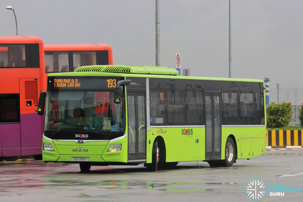 Bus 193 - SBS Transit MAN A22 Euro 6 (SG1769Y)