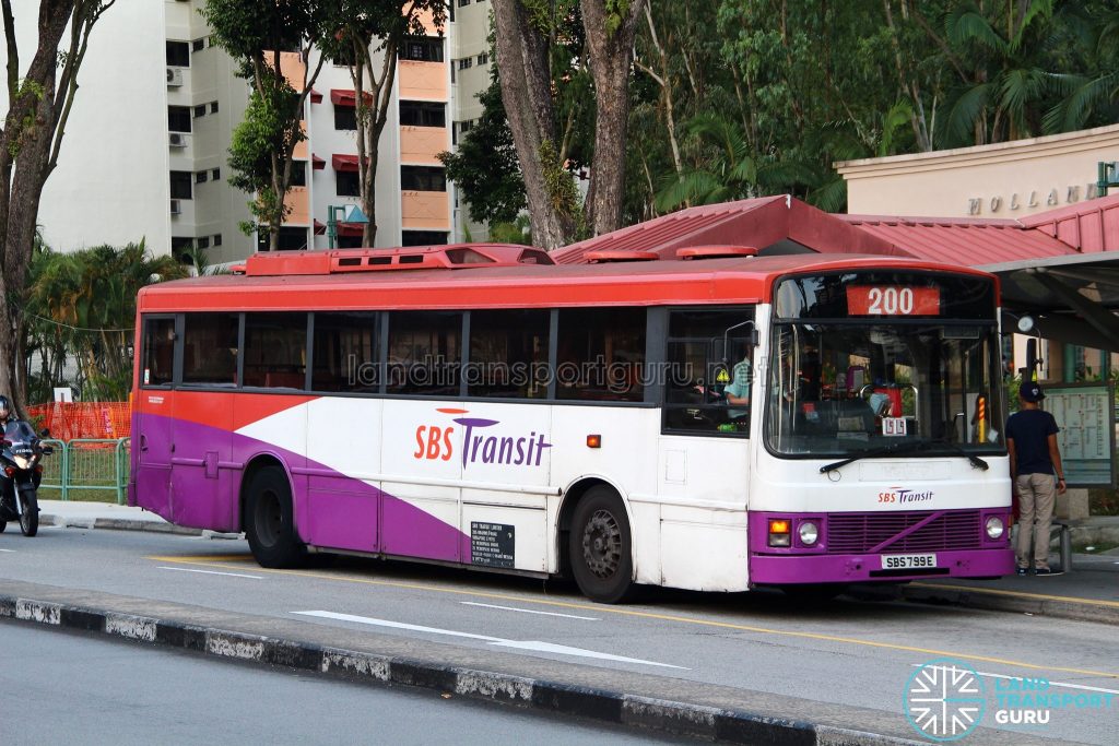 Bus 200 - SBS Transit Volvo B10M Mark III (SBS799E)