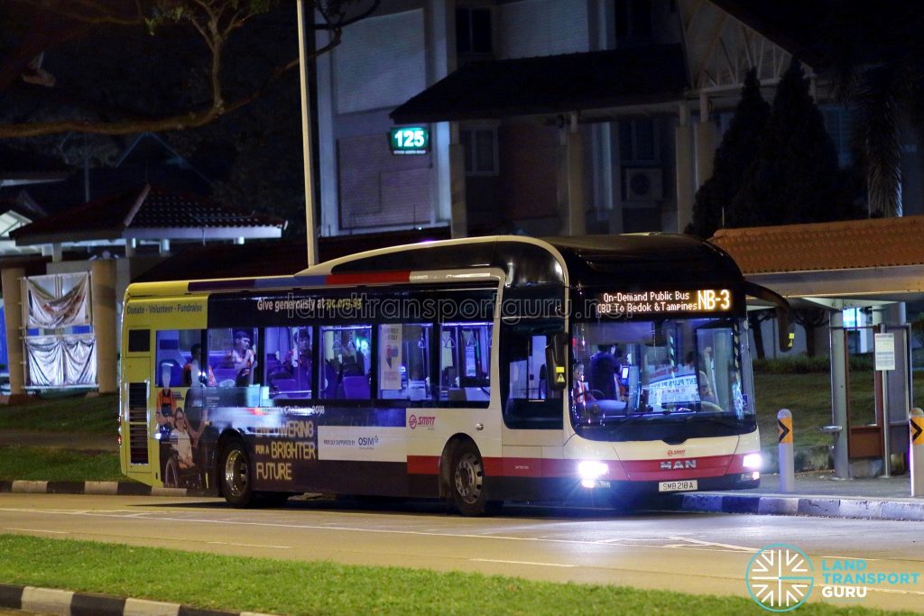 On-Demand Public Bus (Night Bus) NB-3 – SMRT MAN A22 (SMB218A)