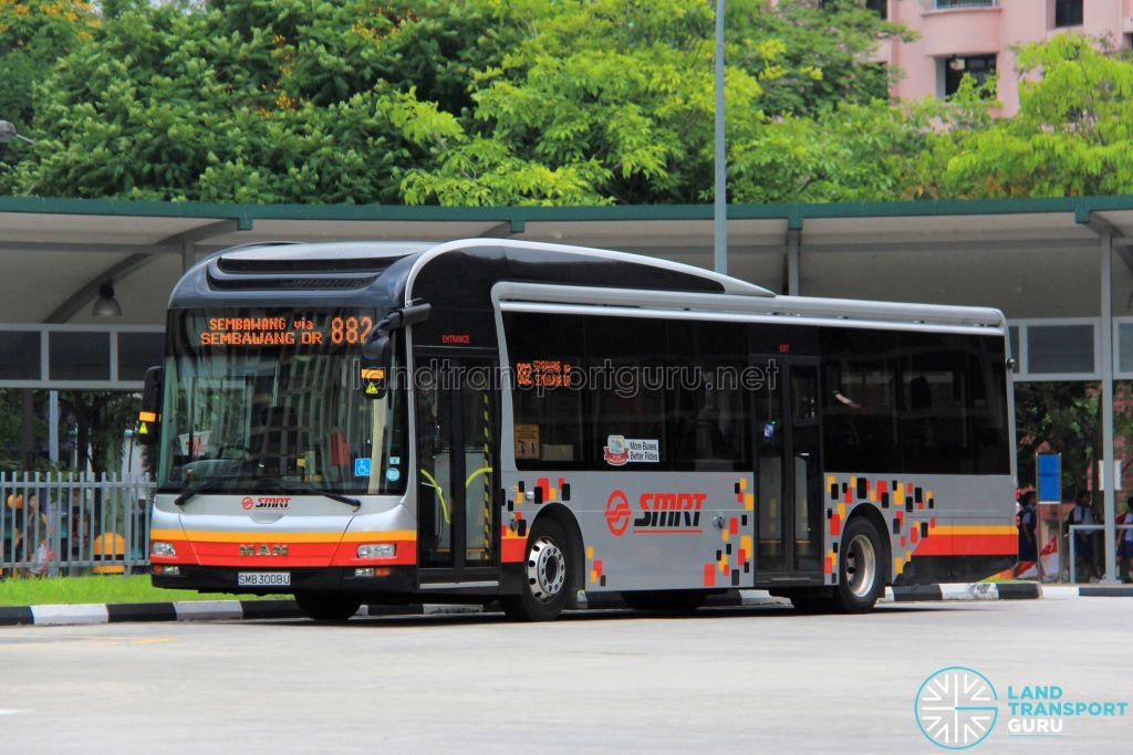 Bus 882 - SMRT Buses MAN A22 (SMB3008U)