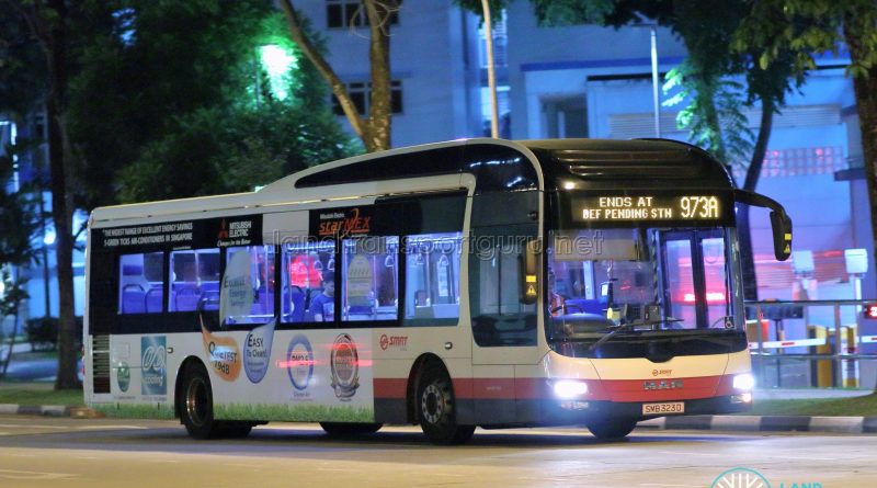 Bus Service 973A - SMRT MAN A22 (SMB323D)