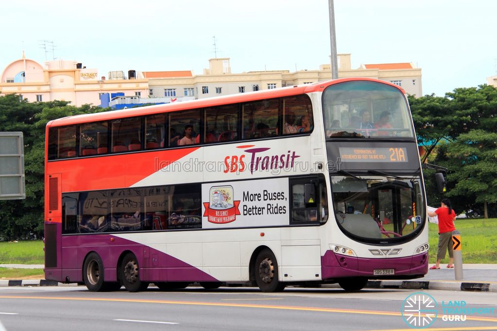 Bus Service 21A - SBS Transit Volvo B9TL Wright (SBS3318R)