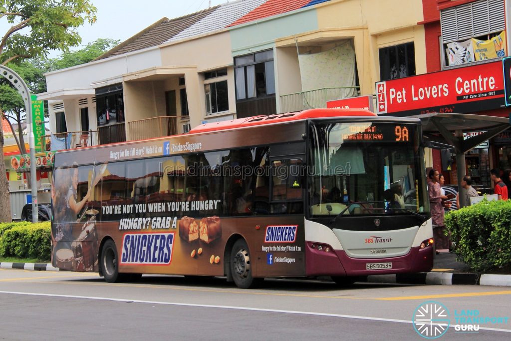 Bus 9A - SBS Transit Scania K230UB Euro V (SBS5053R)