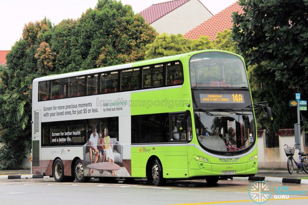 Bus Service 14A - Volvo B9TL (SG5437D)