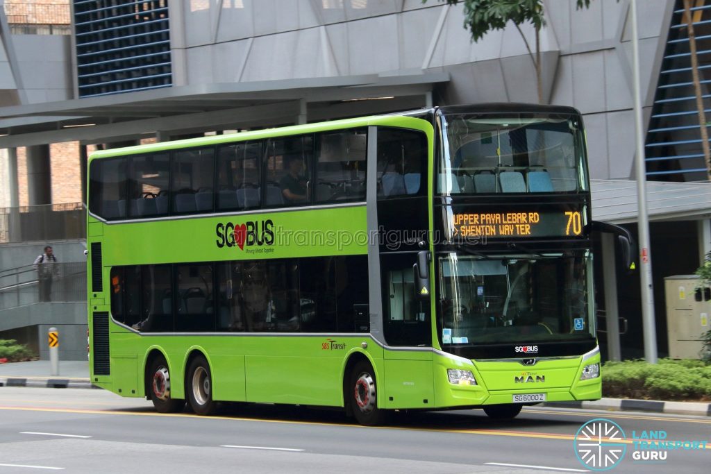 Bus 70 - SBS Transit MAN A95 Euro 6 (SG6000Z)