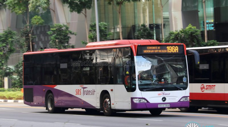 Bus 196A - SBS Transit Mercedes-Benz Citaro (SBS6795B)