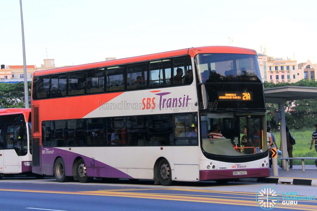 Bus Service 21A - SBS Transit Volvo B9TL CDGE (SBS7423T)