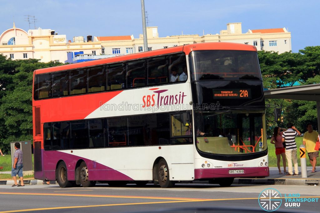 Bus Service 21A - SBS Transit Volvo B9TL CDGE (SBS7438B)