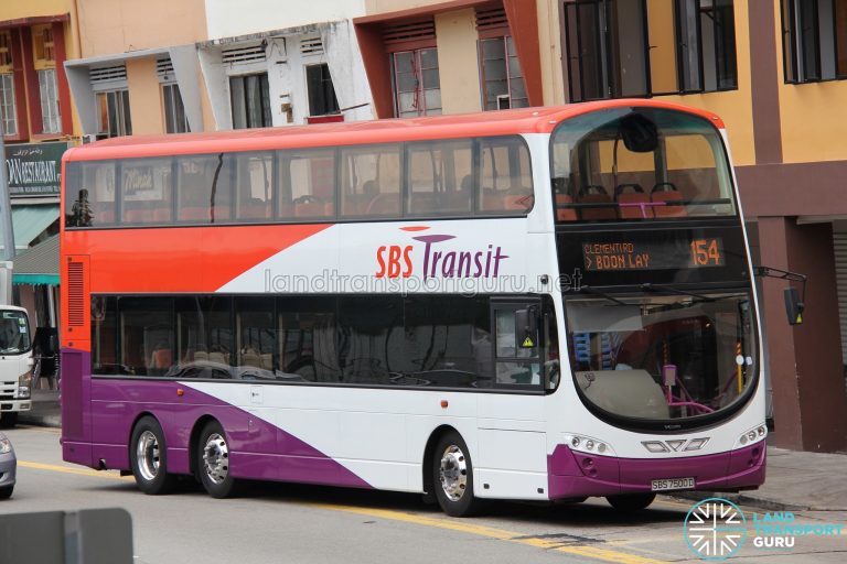 Bus Service 154 – SBS Transit Volvo B9TL Wright (SBS7500D) | Land ...