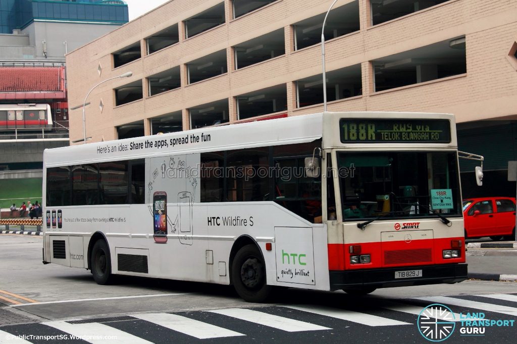 Bus 188R - SMRT Mercedes-Benz O405 (TIB829J)