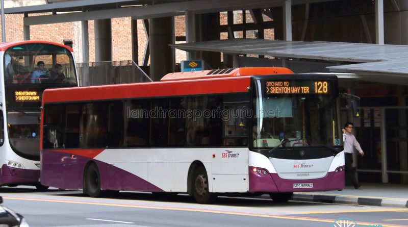 Bus 128 - SBS Transit Scania K230UB Euro V (SBS8855Z)