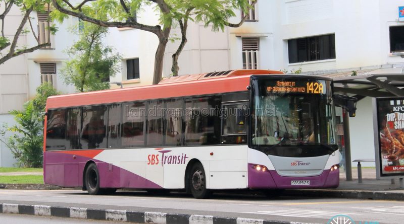 Bus 142A - SBS Transit Scania K230UB Euro V (SBS8912S)