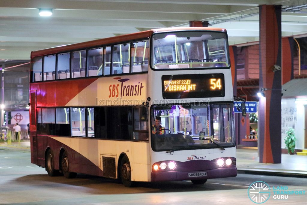 Bus 54 - SBS Transit Volvo B10TL (SBS9840J)