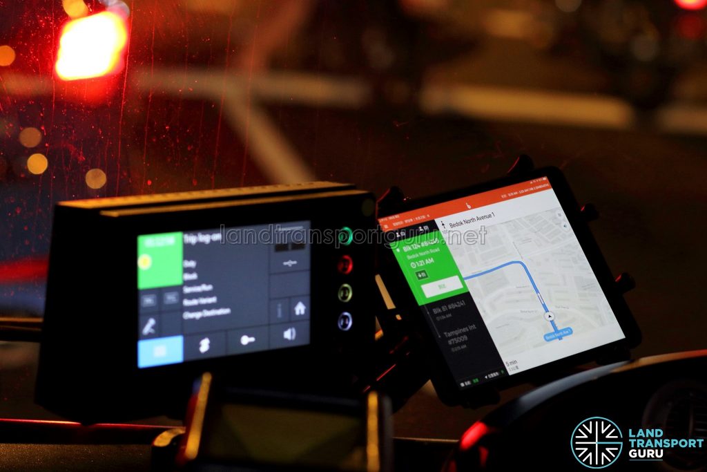 Tablet with BusNow Driver Application (Night Bus)