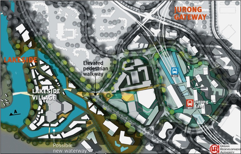 Jurong East Concept Plan from URA, showing planned Integrated Transport Hub
