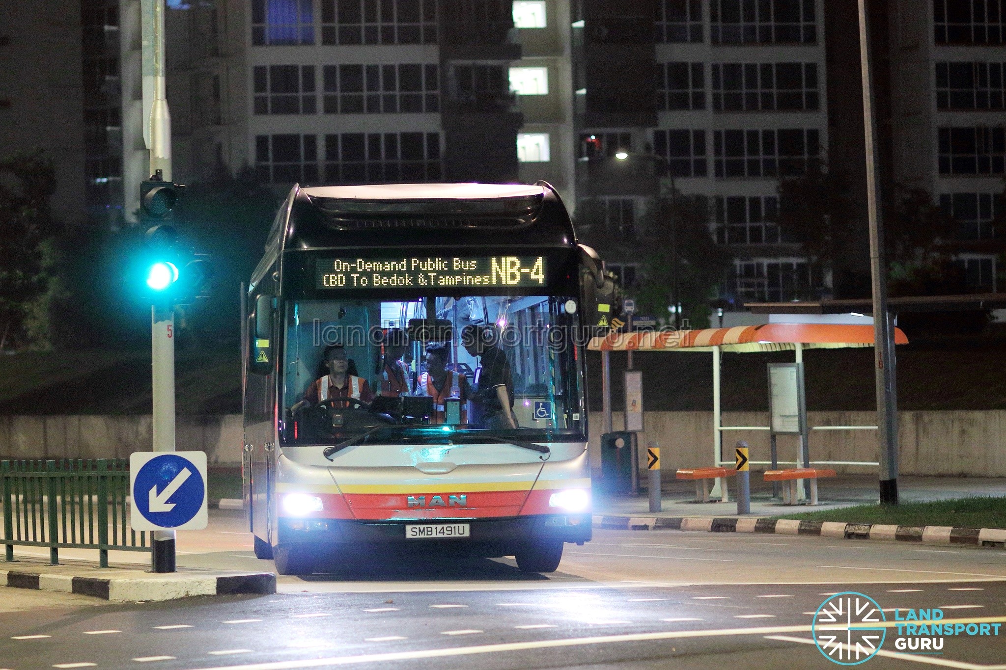 On-Demand Public Bus - Night Bus (CBD to Bedok and Tampines)