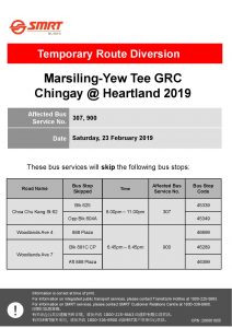 SMRT Buses Poster for Marsiling-Yew Tee GRC Chingay @ Heartland 2019