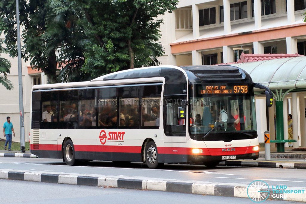 Bus 975B - SMRT Buses MAN A22 (SMB1304C)