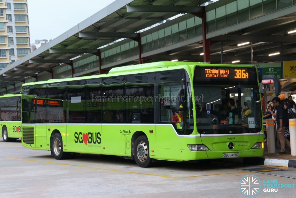 Bus 386A: Go-Ahead Mercedes-Benz Citaro (SBS6491C)